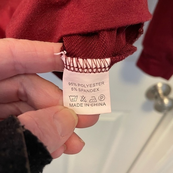 DOG MAMA Burgundy light weight Sweatshirt size L - Picture 3 of 8